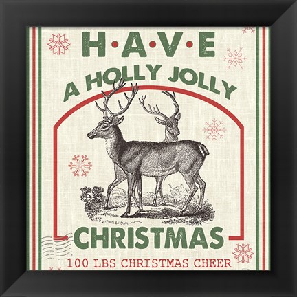 Framed Farmhouse Holiday IV Print