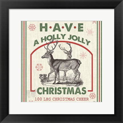 Framed Farmhouse Holiday IV Print