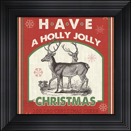 Framed Farmhouse Holiday IV Color Print