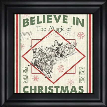 Framed Farmhouse Holiday III Print
