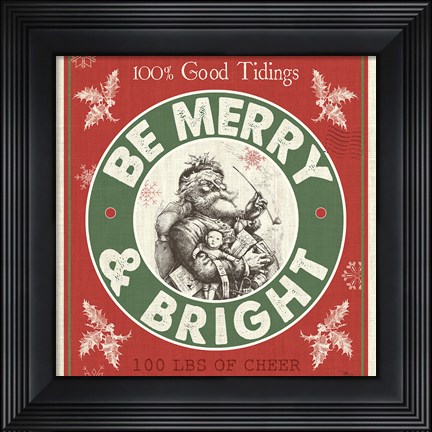 Framed Farmhouse Holiday I Color Print
