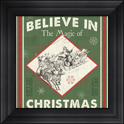 Framed Farmhouse Holiday III Color Print
