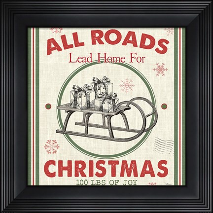 Framed Farmhouse Holiday II Print