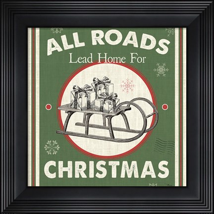 Framed Farmhouse Holiday II Color Print