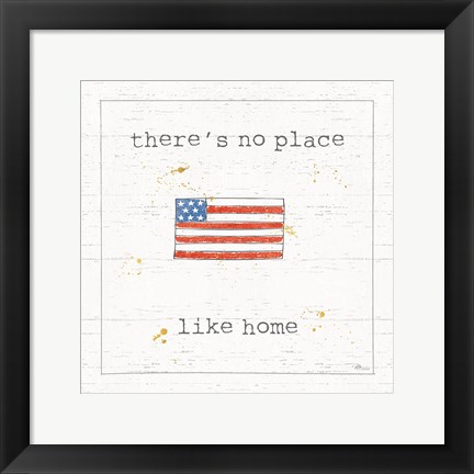 Framed USA Cuties I Shiplap Print