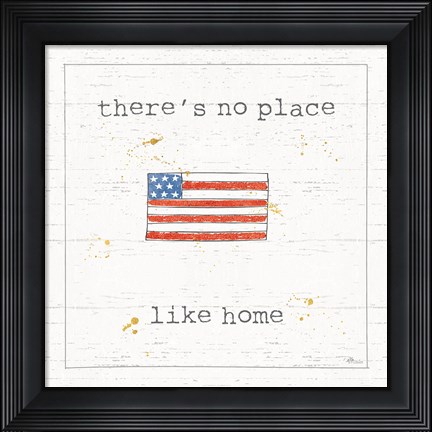 Framed USA Cuties I Shiplap Print