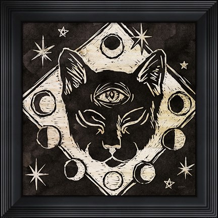 Framed Mystical Halloween Wood IV Print