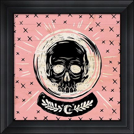 Framed Mystical Halloween Pink III Print