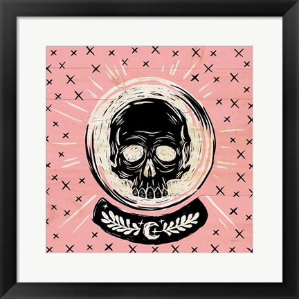 Framed Mystical Halloween Pink III Print