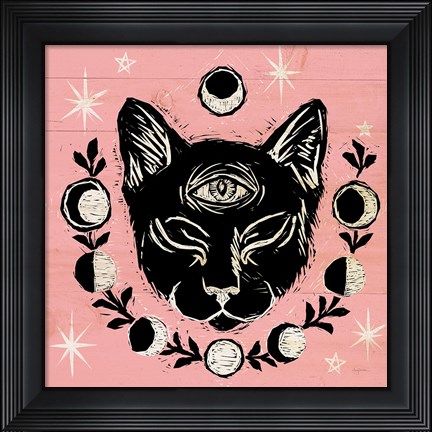 Framed Mystical Halloween Pink IV Print