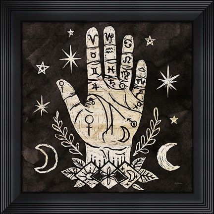 Framed Mystical Halloween Wood I Print