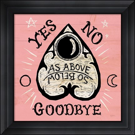 Framed Mystical Halloween Pink II Print