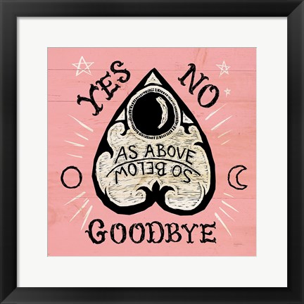 Framed Mystical Halloween Pink II Print