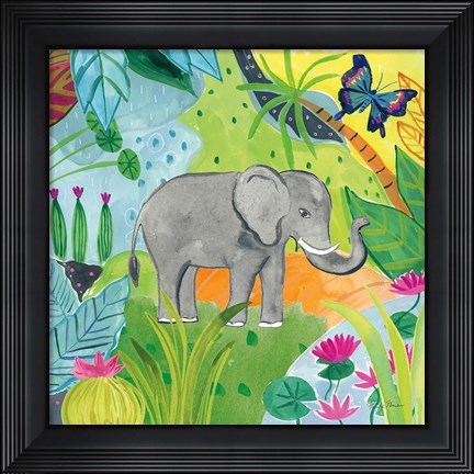 Framed Big Jungle I Print