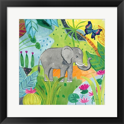 Framed Big Jungle I Print