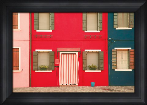 Framed Windows of Burano VI Print
