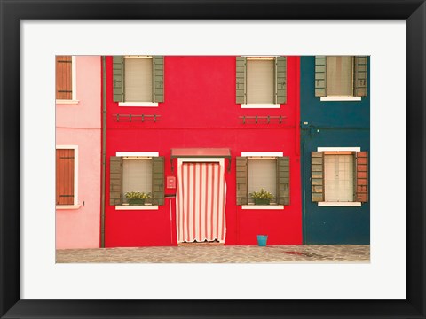 Framed Windows of Burano VI Print