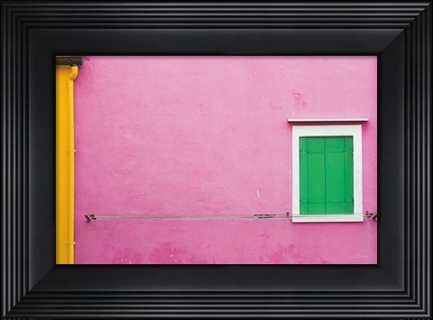 Framed Windows of Burano V Print