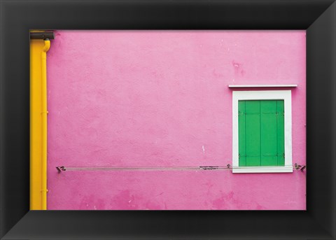 Framed Windows of Burano V Print