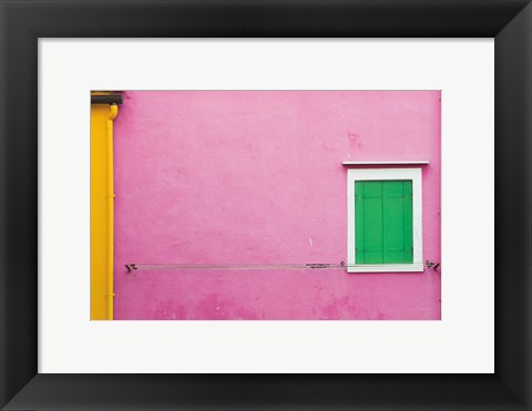 Framed Windows of Burano V Print