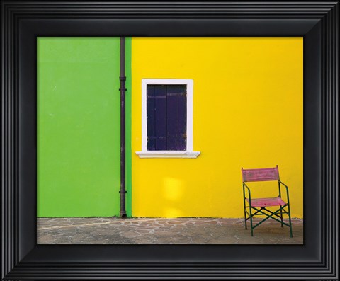 Framed Windows of Burano II Print