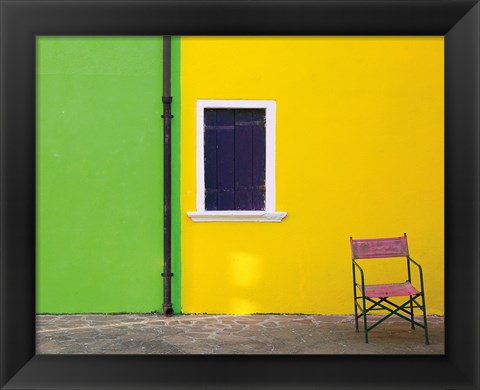 Framed Windows of Burano II Print