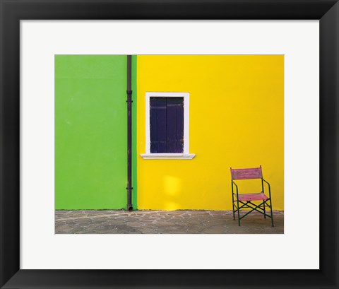 Framed Windows of Burano II Print