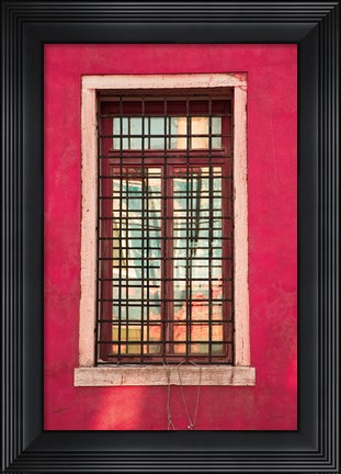 Framed Windows of Burano III Print