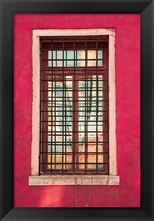Framed Windows of Burano III Print