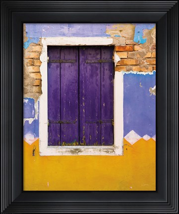 Framed Windows of Burano IV Print