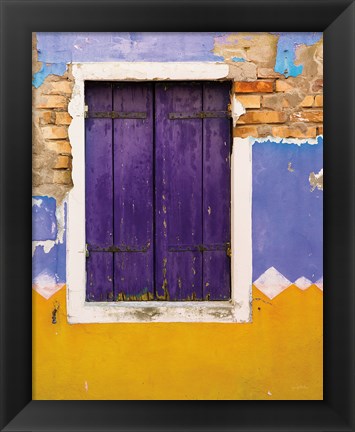 Framed Windows of Burano IV Print