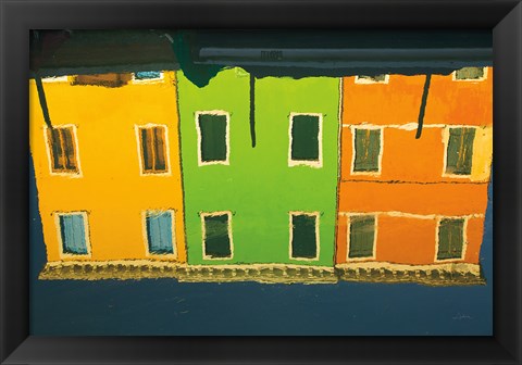 Framed Reflections of Burano IX Print