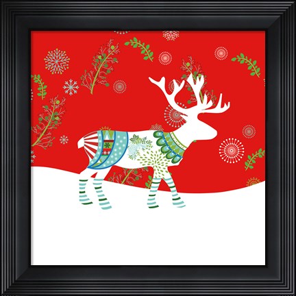 Framed Mod Holiday V Print