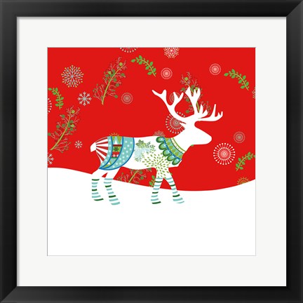 Framed Mod Holiday V Print