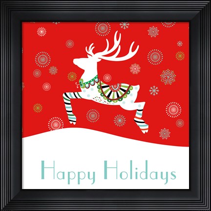 Framed Mod Holiday II Print
