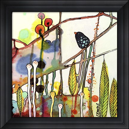 Framed Oiseau Noir Print