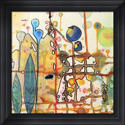 Framed Two Birds Print