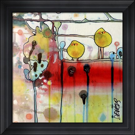 Framed Oiseau Jaune Print