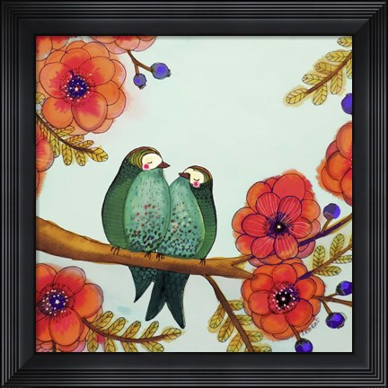 Framed Feather Bellies Print