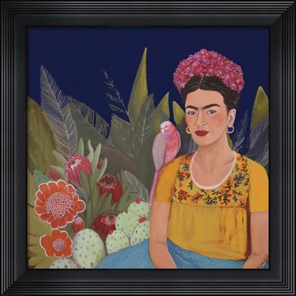 Framed Frida A Casa Azul Revisitated Print