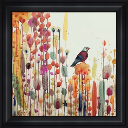 Framed Joie De Vivre Carre Print