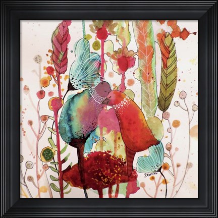 Framed Les Mots Doux Print