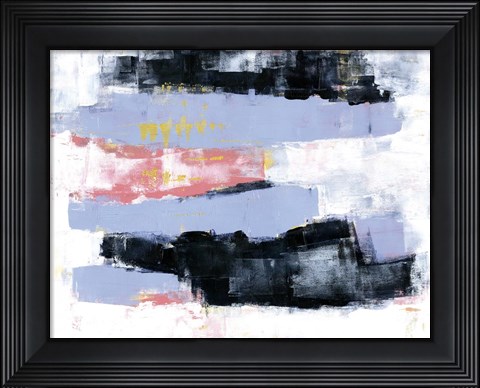 Framed Abstract 2 Purple Print
