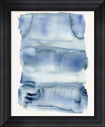Framed Abstract Blue Watercolor Print