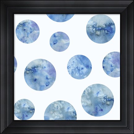 Framed Bubble Pattern on White Print