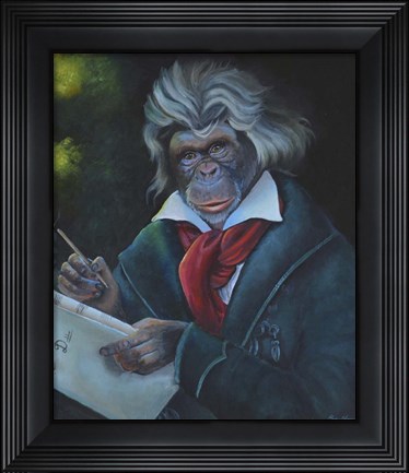 Framed Master Monkey Beethoven Print