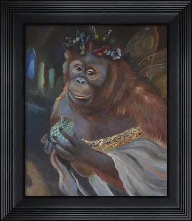 Framed Girl with Fair Face Print