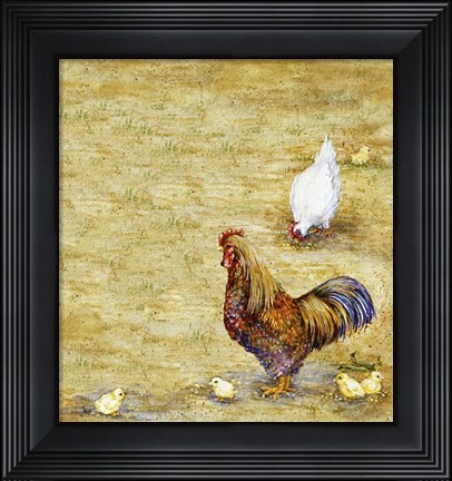 Framed Chicken Yard Print