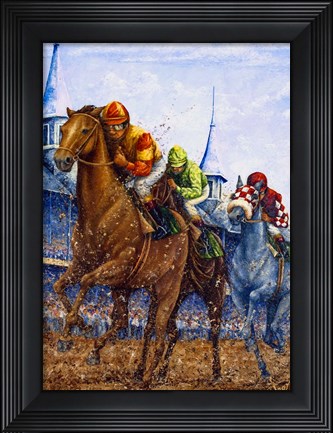 Framed Coming Up Fast On The Inside Print