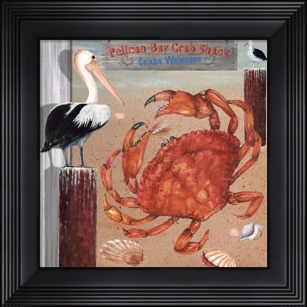 Framed Pelican Beach Print